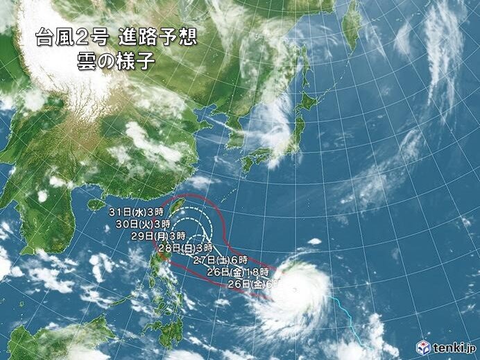 沖縄も接近危機？台風２号の動きが複雑になる可能性