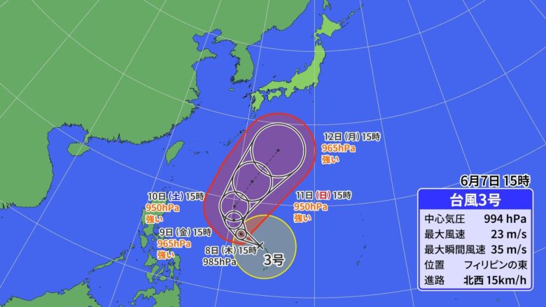 台風3号の影響で来週も大雨のおそれ…日本列島に暖かな空気流入