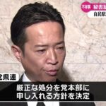 自民党高知県連、高野議員に厳罰処分の申し入れ