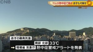 【長崎】熱中症で１１人搬送、対策不十分か？