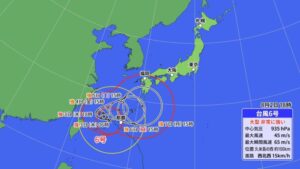 台風6号、進路未定とは？高気圧の影響で進行スピードが遅くなっている原因とは
