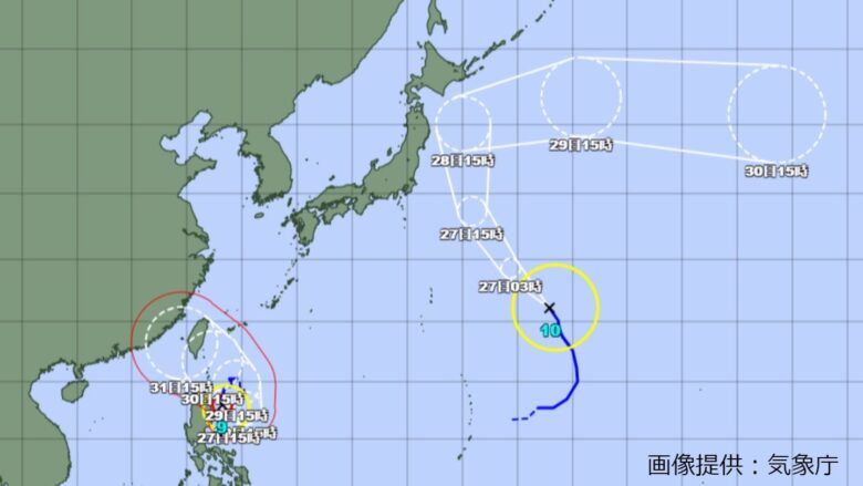台風9号、台湾に接近する可能性高まる！進路予想に注意