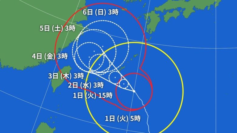 台風6号の接近で暴風警報が発令！沖縄地方の状況は？