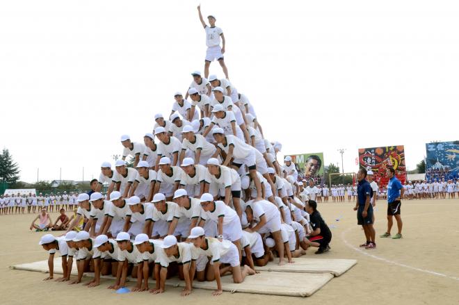 【画像25枚】小学生の組体操ピラミッド、みんな頑張れ！