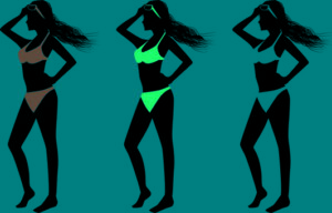 【画像】こちらの水着女性、イケるよね！？