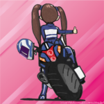 【画像】バイク女子、倒れたバイクを一人で起こせず、泣くωωω