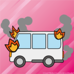 女子(え、バスが燃えてるんだけど…？)「え、バスが燃えてるんだけど…？バスがすごい燃えてる…？｣