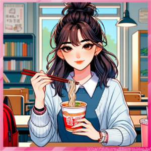 【画像】令和JKのカップヌードルの食べ方ｗｗｗｗ