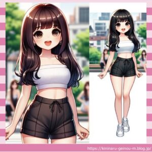 【画像】ホットパンツが短くてお尻の始まりが見えちゃってる女子