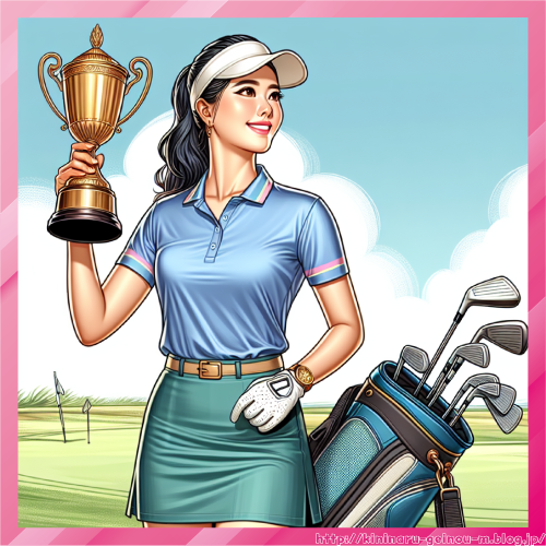 女子ゴルフ優勝