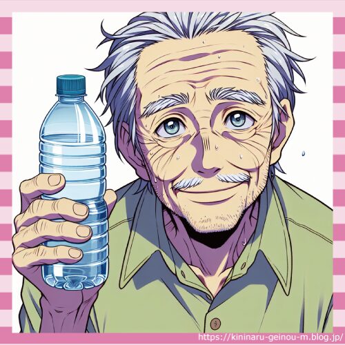 【画像】お年寄り、猛暑をエアコンを使わずに水分補給で戦うwww