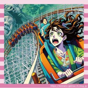 【悲報】まんさん、絶叫マシンでズボンが脱げてお尻が丸出しに