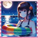 【動画】ナイトプールにいる女子さん、水着がブカブカで草