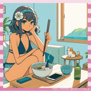【画像】お前らが帰宅したらリビングでこの女がカップ麺食ってたらどうする？