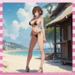 【画像あり!】美女さん、南の島で開放的になり露出狂みたいな水着を着てしまうwwwwwwwwwwwwwwwwwwwwwwwww