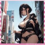 【悲報】爆乳女さん、胸が大きすぎて服が破ける