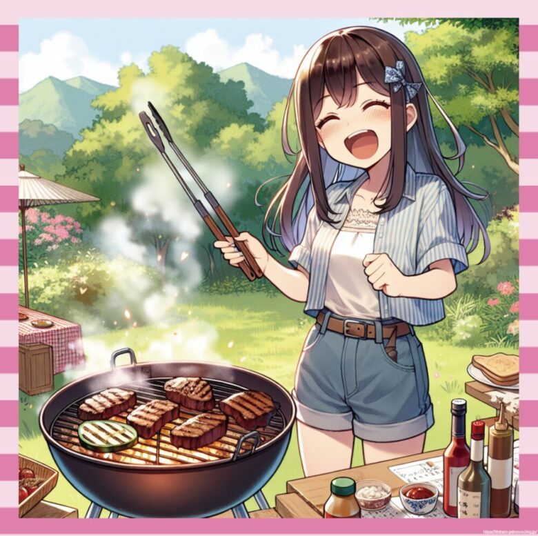 メスガキ達の絶品焼きそばと肉料理