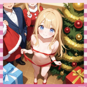 【画像】お騒がせセレブのパリス・ヒルトン、全裸にリボン姿でクリスマスを祝福