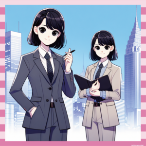 【画像】お尻がムチムチなパンツスーツのOL