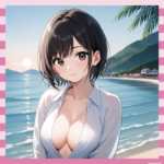 【画像54枚】新時代のショートカット美少女・桑島海空さん、水着グラビアで大迫力のプロポーション披露