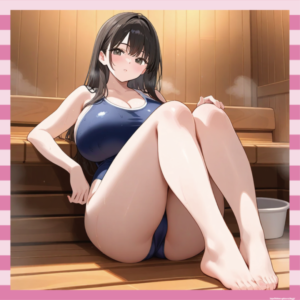 爆乳美女、おっぱいサウナに行く