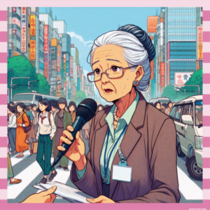 【画像】翻訳の女王・戸田奈津子さん、街頭インタビューされてて草wwww