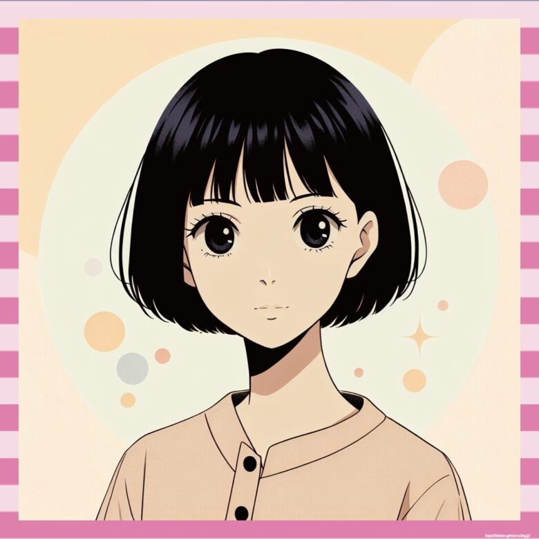 ショートカットヘア美女