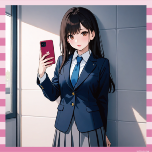 【画像45枚】絶妙な画角から見たJK(早坂瑠花)さん、美しい