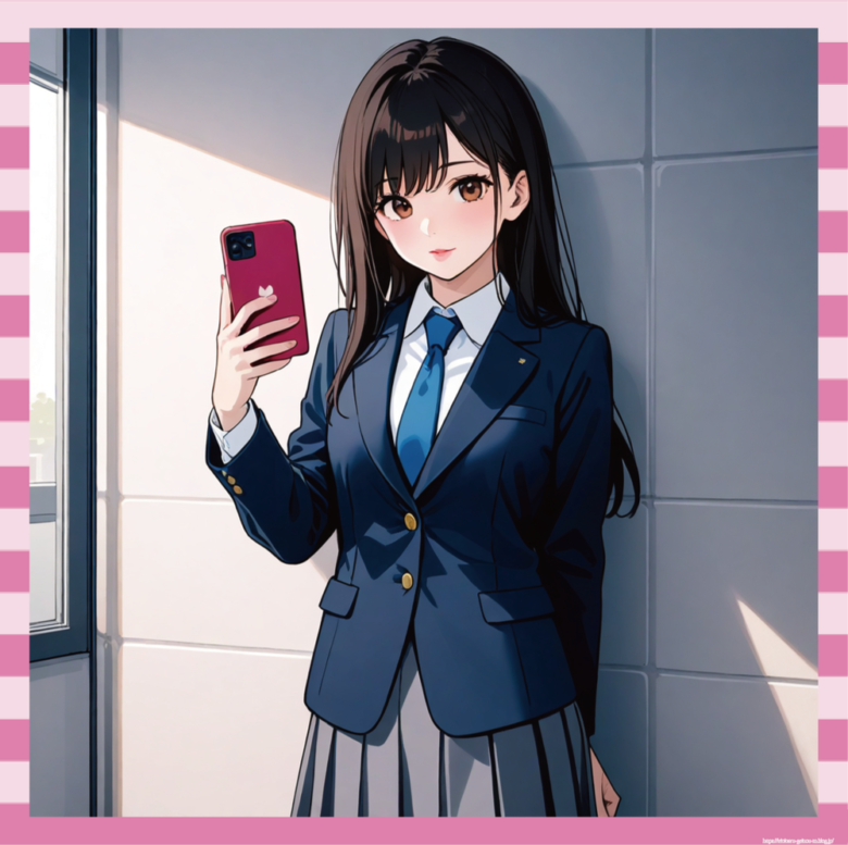 【画像45枚】絶妙な画角から見たJK（早坂瑠花）さん、美しい