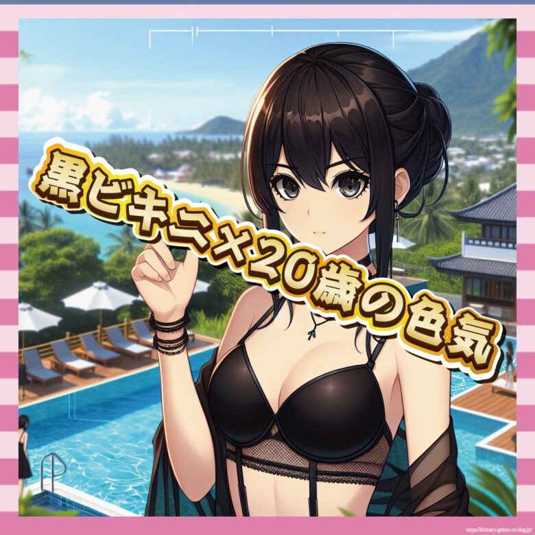 黒ビキニ×20歳の色気-イメージ