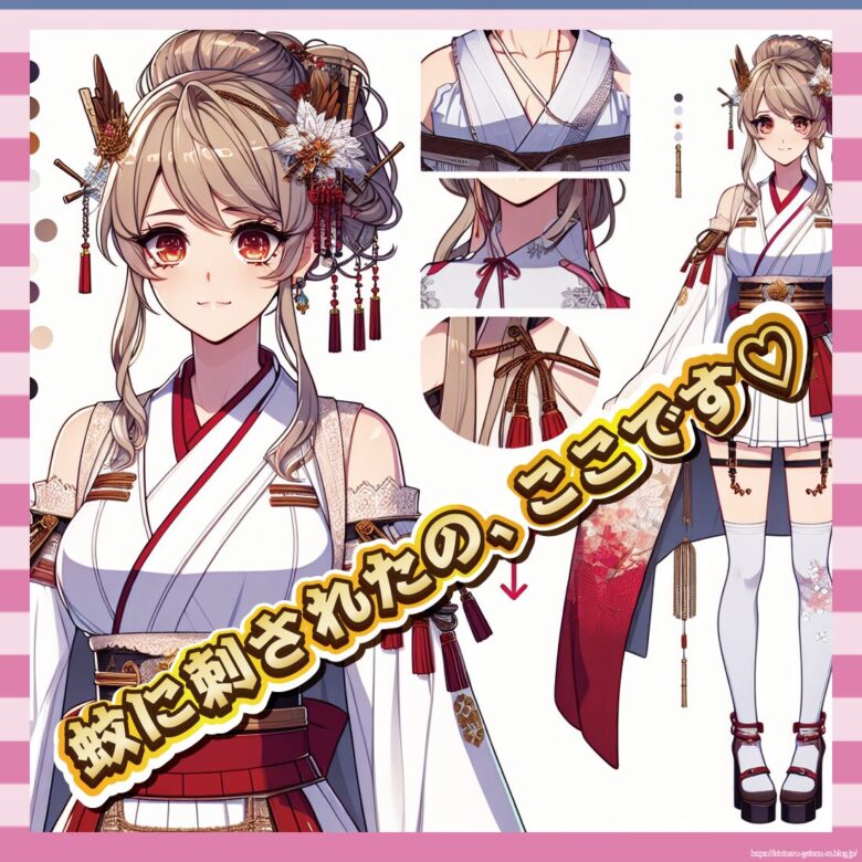 蚊に刺されたの、ここです♡-イメージ