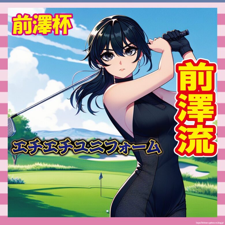 前澤杯ゴルフ大会でミニスカ衣装-サムネ