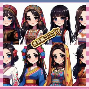 【画像】ふるっぱー、世界の民族衣装で完全優勝ｗｗｗｗｗｗ