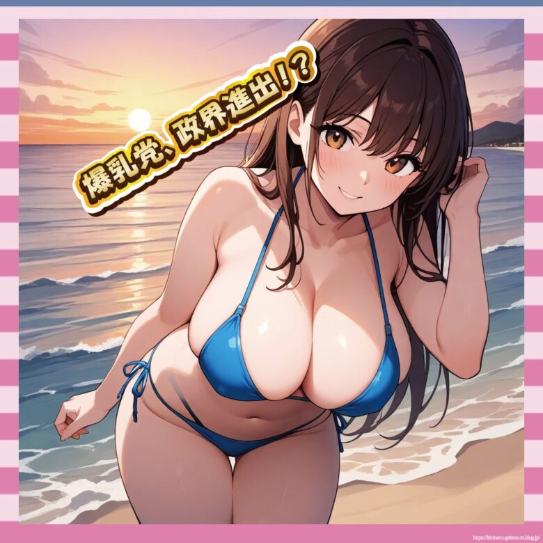 【おっぱい】B88以上限定の爆乳党って政党作ったら支持率爆上げやろ？