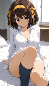 【画像】涼宮ハルヒの健康的エロボディ