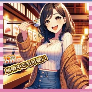 【gif】寿司を頬張る美女、可愛すぎて無限に見れるｗｗｗｗｗ