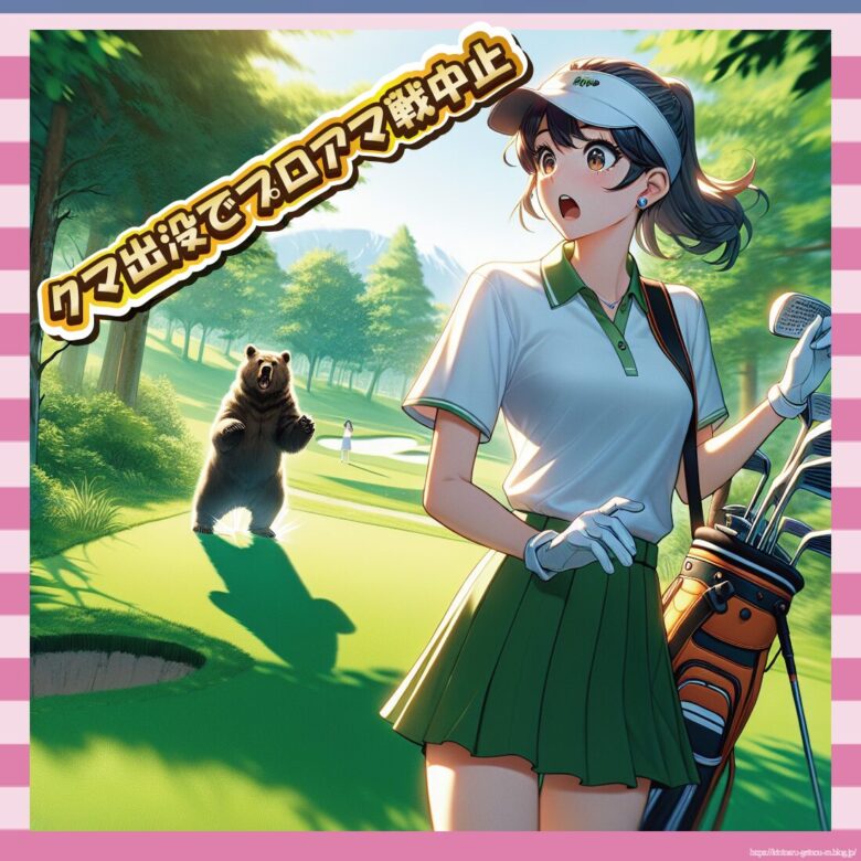 【悲報】ゴルフ女子プロ、開幕前にクマ出没で中止…なお本戦も不明