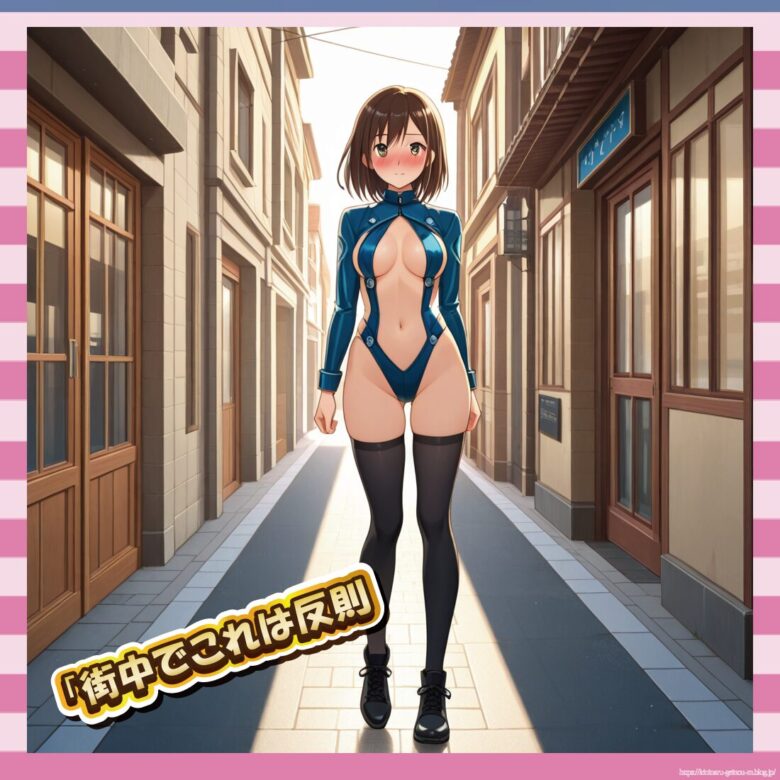 【画像】長身女子さん、街中でドエロい格好してしまうwwww