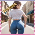 【朗報】ジーパンまんさん、パンツが透けてしまう😍