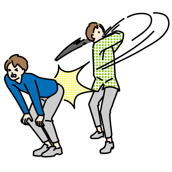 【GIF】大谷翔平のフルスイングを尻で受けたら100万円チャレンジ