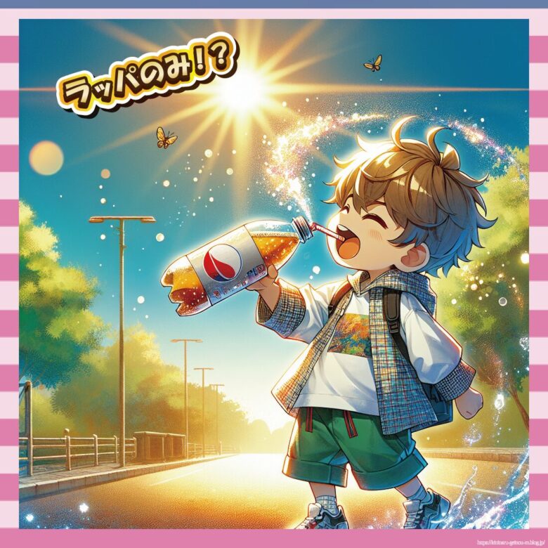 ラッパ飲み-イメージ