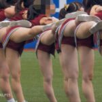 【画像あり】チアガールさん達を、このアングルで見ると…