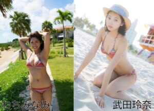 【質問】同じ水着を着せられたグラドルさん、どっちが好き？